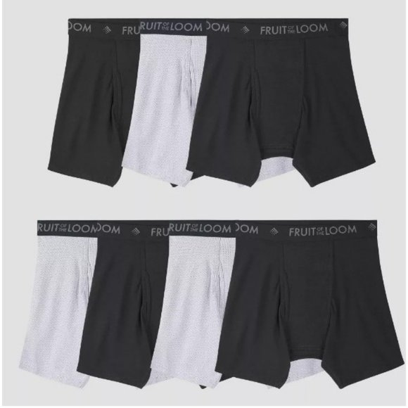 Fruit of the Loom Select Men's Multi Cotton Micro-Mesh Boxer Briefs 7PK - Picture 1 of 4